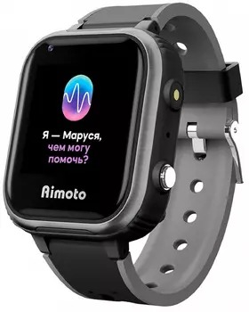 Умные часы Aimoto IQ 4G с голосовым помощником Маруся, черный