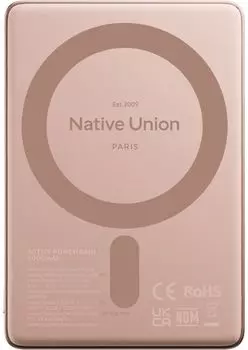 Внешний аккумулятор Native Union Classic Magnetic 5000 мАч, абрикосовый