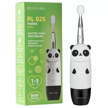 Электрическая звуковая зубная щетка Revyline RL 025 Panda, черная