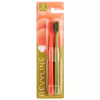 Набор зубных щеток Revyline SM6000 DUO Orange + Khaki