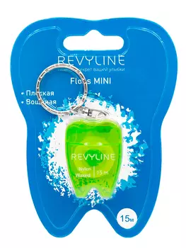 Зубная нить вощеная Revyline floss mini, 15 m, салатовая