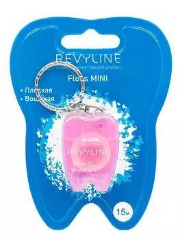Зубная нить вощеная Revyline floss mini, 15 m, розовая