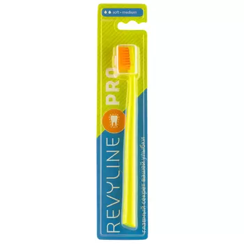 Зубная щетка Revyline SM6000 PRO салатовая - оранжевая, мягкая
