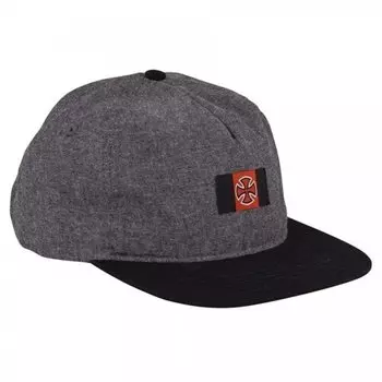 Бейсболка INDEPENDENT Banner Adjustable Strap Hat Black Chambray 2020