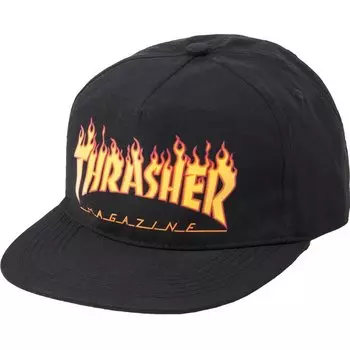 Бейсболка Thrasher Flame Snapback Black