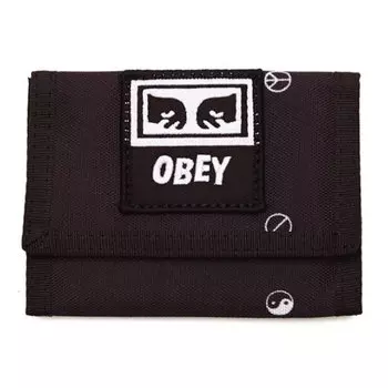 Бумажник OBEY Drop Out Tri Fold Wallet Symbol Black Multi 2020