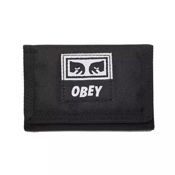 Бумажник OBEY Drop Out Tri Fold Wallet Black 2020