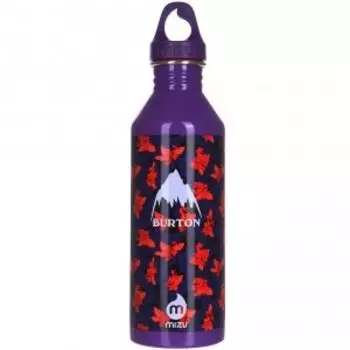 Бутылка для воды MIZU Burton M8 Leaves A/S Glossy Purple W White Print