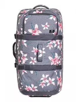 Чемодан ROXY Long Haul 2 J Charcoal Heather Flower Field
