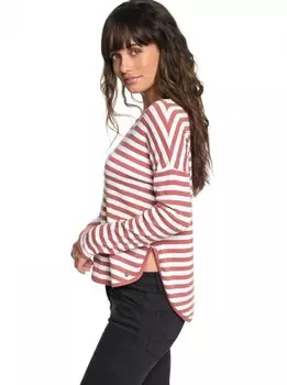 Фуфайка ROXY Curiousdirectio J Whitered Rose Big Simple Strip