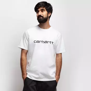 Футболка CARHARTT WIP S/S Script T-Shirt White / Black 2021