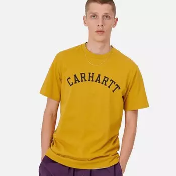 Футболка CARHARTT WIP S/S University T-Shirt COLZA / BLACK 2021