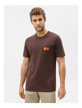 Футболка Obey x Dickies Heavyweight Pocket Tee CHOCOLATE BROWN 2021