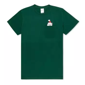 Футболка RIPNDIP Lord Santa Pocket Tee FW25 Hunter Green