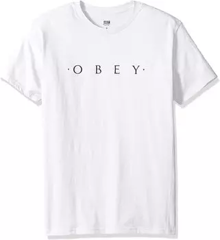 Футболка с принтом OBEY Novel Obey White 2020