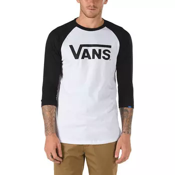 Футболка с рукавом 3/4 VANS Mn Vans Classic Ragl White-Black