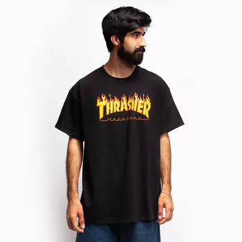 Футболка THRASHER Flame Logo Black 2021