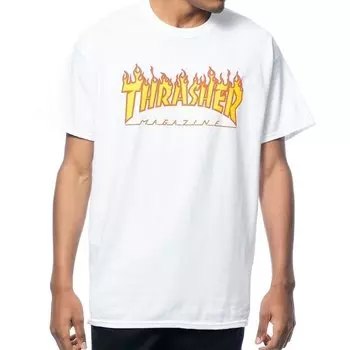 Футболка THRASHER Flame Logo White