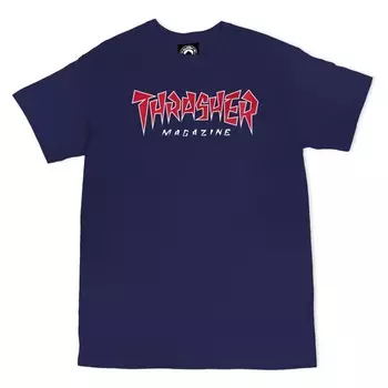 Футболка THRASHER Jagged Logo Navy 2023