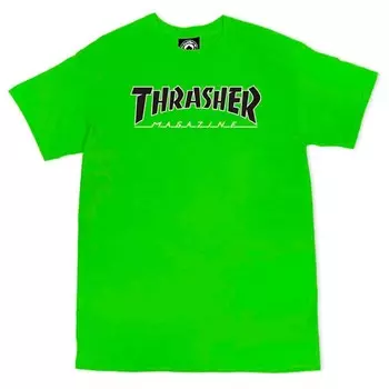 Футболка THRASHER Outline Lime/Black 2023