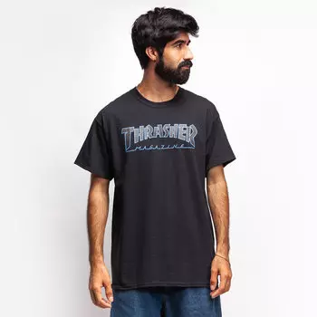 Футболка THRASHER Outlined Black/Black 2021