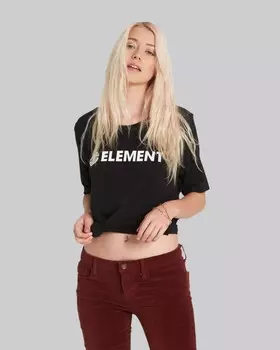 Футболка женская ELEMENT Element Logo Cr Black