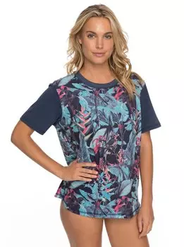 Гидрофутболка женская ROXY Surf Tee J Dress Blues Fantastic Garden S