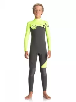 Гидрокостюм для мальчиков-подростков QUIKSILVER B32 Syn Cz G Jet Black/ Safety Yellow/ Gun