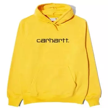 Худи с капюшоном CARHARTT WIP Hooded Carhartt Sweatshirt Sunflower/Black 2020