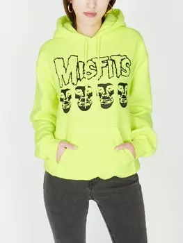 Худи женское OBEYxMISFITS Fiend Skulls Saftey Green