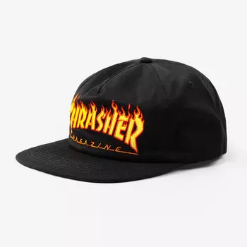 Кепка THRASHER Flame Logo Emb Snapback Black 2021