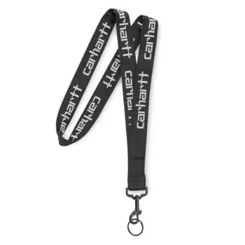 Ключница CARHARTT WIP Script Lanyard Black / White 2022