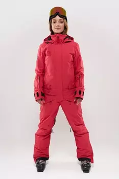 Комбинезон для сноуборда женский COOL ZONE Twin One Color Красный Джинс