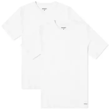 Комплект футболок CARHARTT WIP Standard Crew Neck T-Shirt (2 Pack) White + White 2021