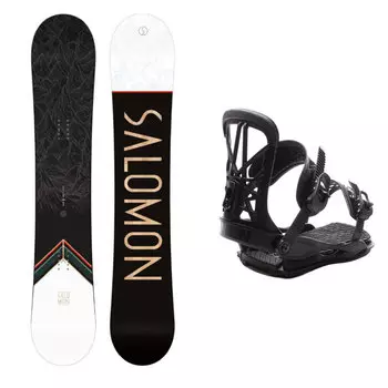 Комплект сноуборда для начинающих SALOMON Sight+UNION Flite Pro Black
