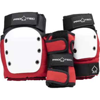 Комплект защиты для скейтборда детский PRO-TEC Street Jr 3-Pack Red White Black 2022