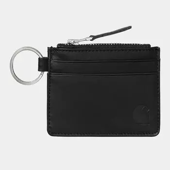 Кошелек CARHARTT WIP Leather Wallet With M Ring Black 2022