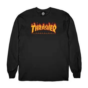 Лонгслив THRASHER Flame L/S Black 2023