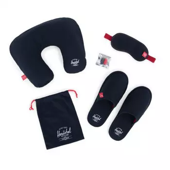 Набор для путешествия (Маска, Подушка, Беруши, Тапки, Чехол) HERSCHEL Amenity Kit S/M Navy/Red