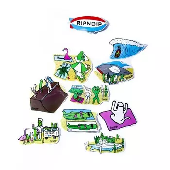 Наклейки RIPNDIP Roswell Beach Sticker Pack Multi 2023
