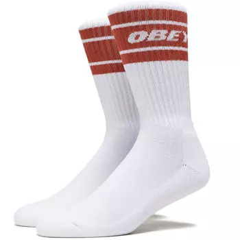 Носки OBEY Cooper Ii Socks White / Hot Sauce 2022