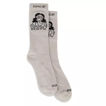 Носки RIPNDIP Cat Lady Socks FW25 Oatmeal Heather