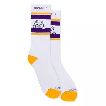 Носки RIPNDIP Peeking Nermal Socks Purple/Gold