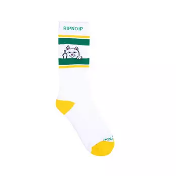 Носки RIPNDIP Peeking Nermal Socks White/ Green 2022