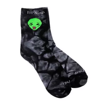 Носки RIPNDIP We Out Here Mid Socks Black Lightning Wash 2021
