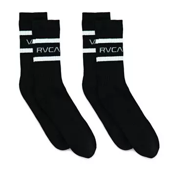 Носки RVCA 2 Pk Striped Crew Black 2022