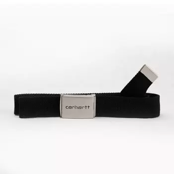 Ремень CARHARTT WIP Clip Belt Chrome Black 2021