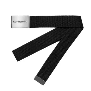 Ремень CARHARTT WIP Clip Belt Chrome Black 2022