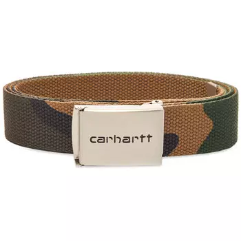 Ремень CARHARTT WIP Clip Belt Chrome Camo Laurel 2022
