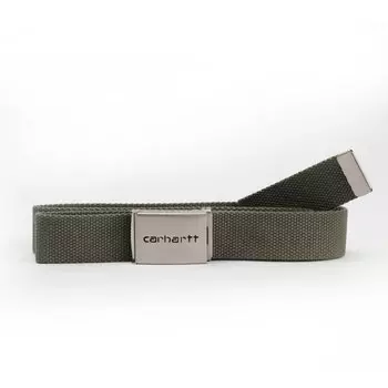 Ремень CARHARTT WIP Clip Belt Chrome Dollar Green 2021